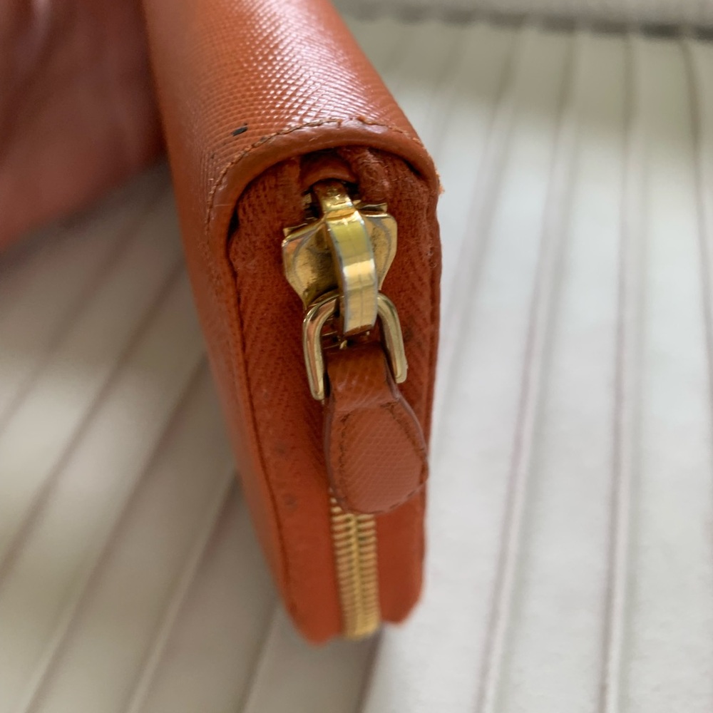 Prada Saffiano Leather Wallet | Papaya - Picture 6 of 15